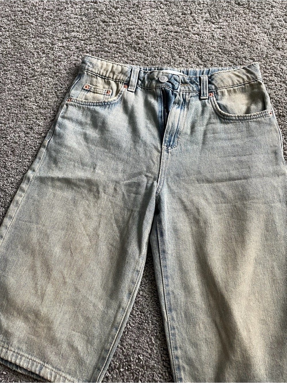 Zara Light Blue Denim Shorts for Kids